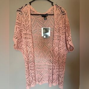 Antthony Pink Open Knit Cardigan Size XS